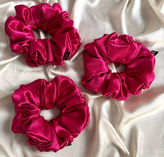 Cerise Luxe Scrunchie