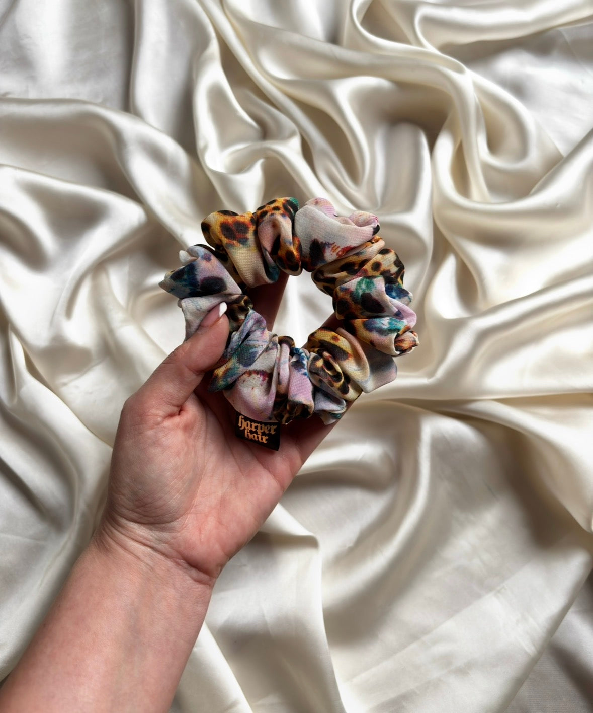 Flutter Leopard Skinny Scrunchie