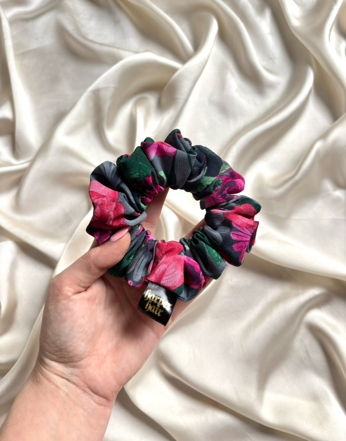 Slate Rose Skinny Scrunchie