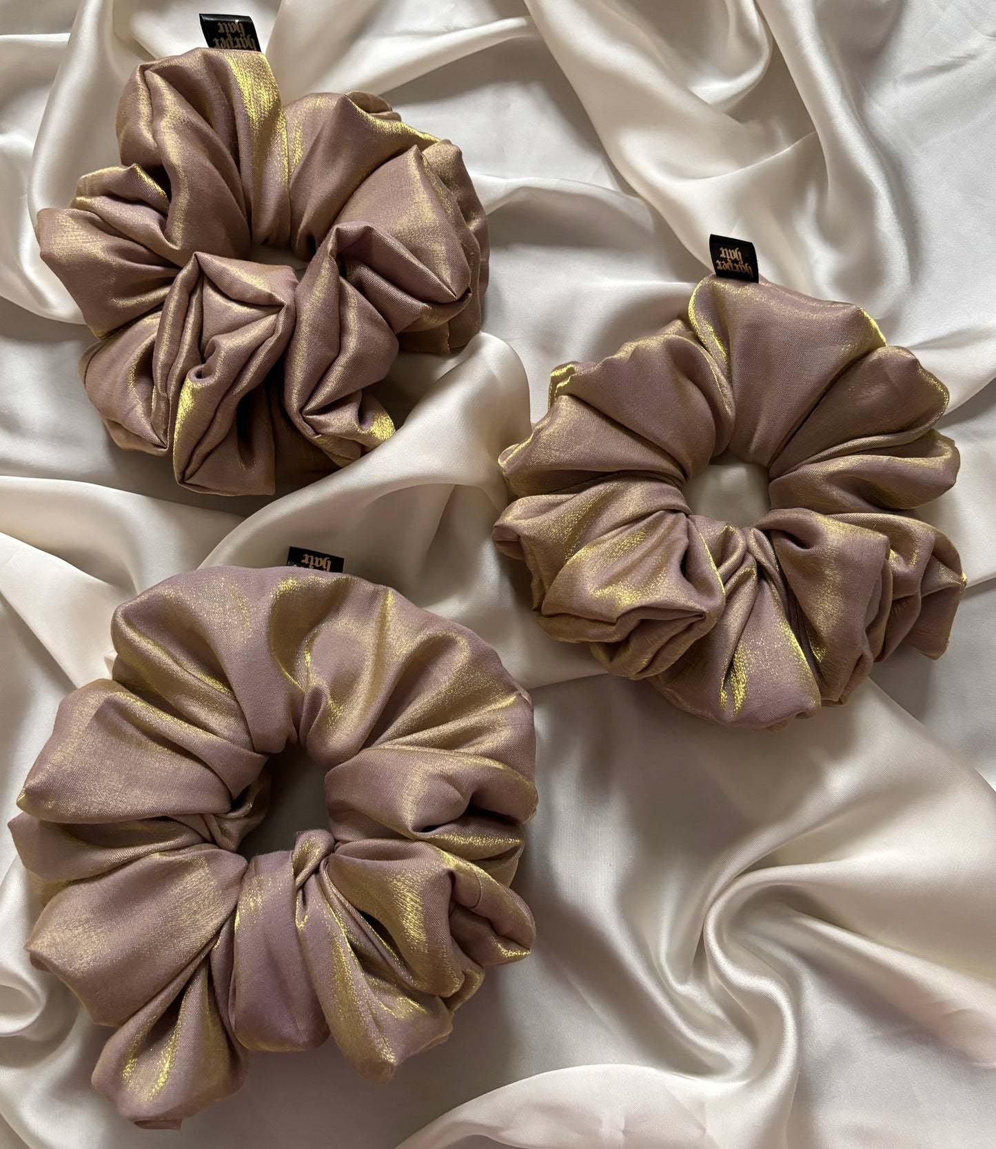Beige Lavender Glaze Scrunchie