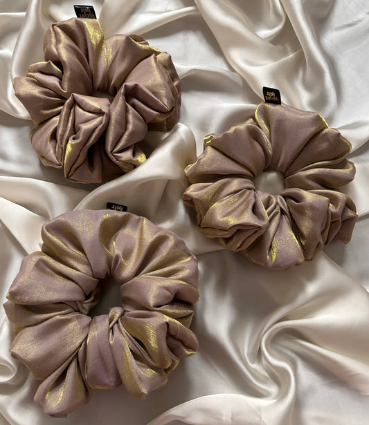 Beige Lavender Glaze Scrunchie