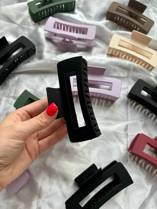 Black Square Claw Clip
