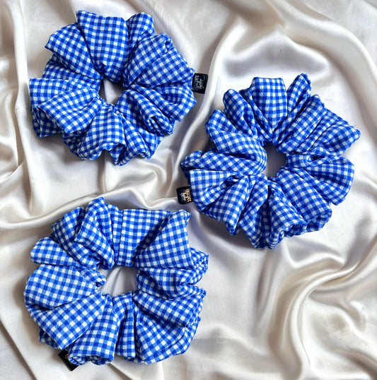 Royal Gingham Scrunchie