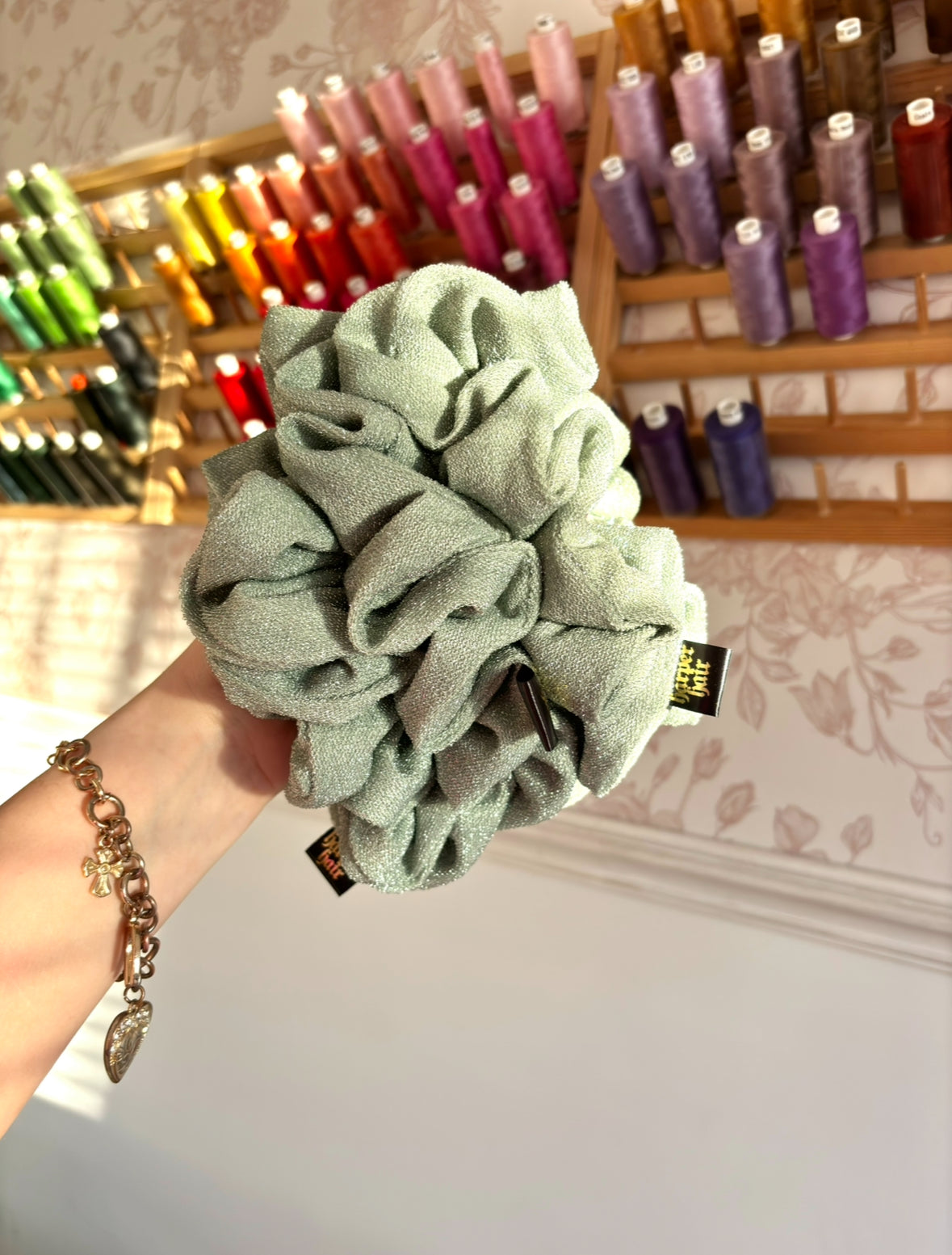 Sage Stardust XL Scrunchie